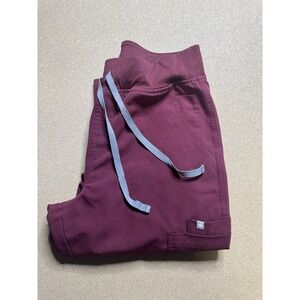 Figs Zamora Jogger Scrub Pants Women's Size M‎ Technical Collection Burgundy $79